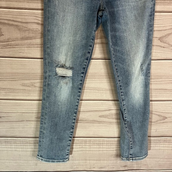 Aritzia Denim Forum the Lola High Rise Skinny Crop Distressed Jeans - Picture 6 of 11